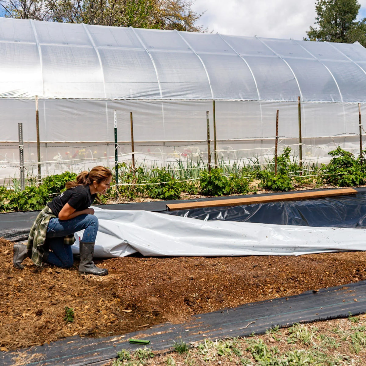 Backyard Garden Silage Tarp - 6 mil Reversible Black & White | 10' x 12'