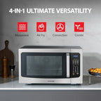 Toshiba Air Fryer Combo 4 in 1 Countertop Microwave Oven, Smart Sensor, Convection, Mute Function, Position Memory 13.6" Turntable, 1.5 Cu Ft, 1000W, Silver, ML EC42P(SS): Home & Kitchen