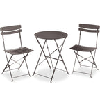 Best Choice Products 3-Piece Small Bistro Set, Folding Patio Furniture Set of 2 Chairs and Table - Black