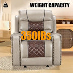 Spacious Faux Leather American-Style Recliner Chair for Living Room