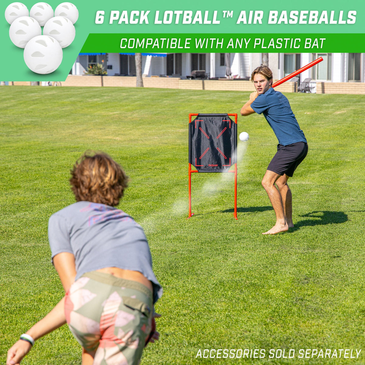 LotBall Air Plastic Baseballs, 6-pk