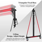 2025  1 Ton Adjustable Gantry Crane, 2200 lbs Capacity, Height Adjustable 96.5"-143.7", Portable Hoist for Factory, Construction, Warehouse, Auto Repair