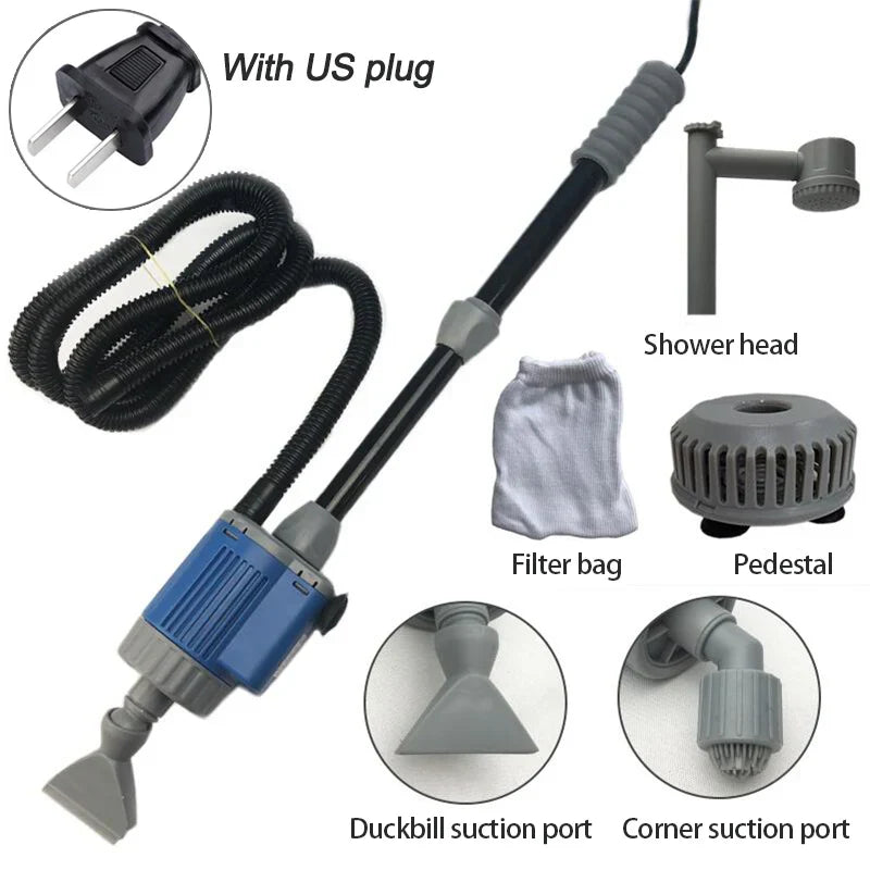 Electric Fish Tank Gravel Cleaner Aquarium Sand Vacuum Water Changer