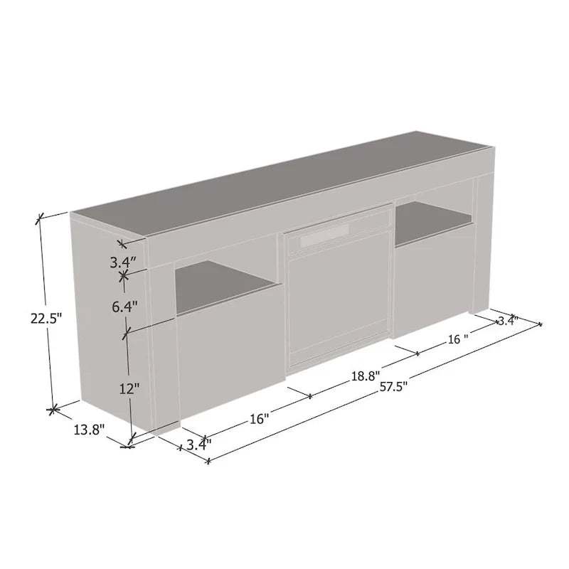 Copper Grove Qorasuv 58-Inch Electric Fireplace TV Stand