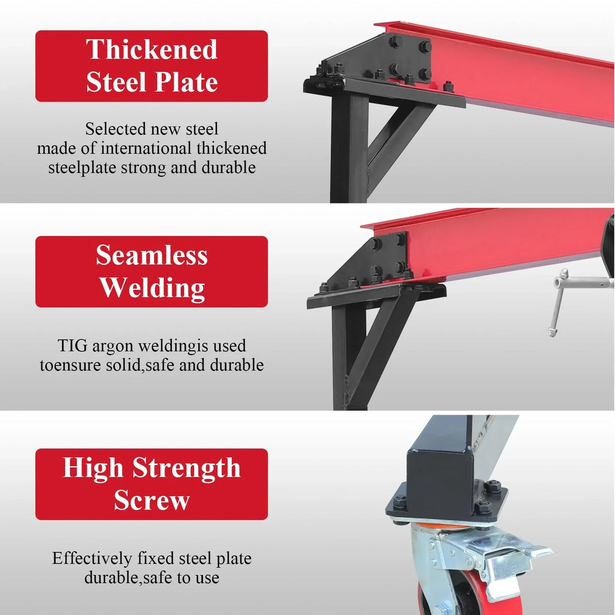 2025  1 Ton Adjustable Gantry Crane, 2200 lbs Capacity, Height Adjustable 96.5"-143.7", Portable Hoist for Factory, Construction, Warehouse, Auto Repair