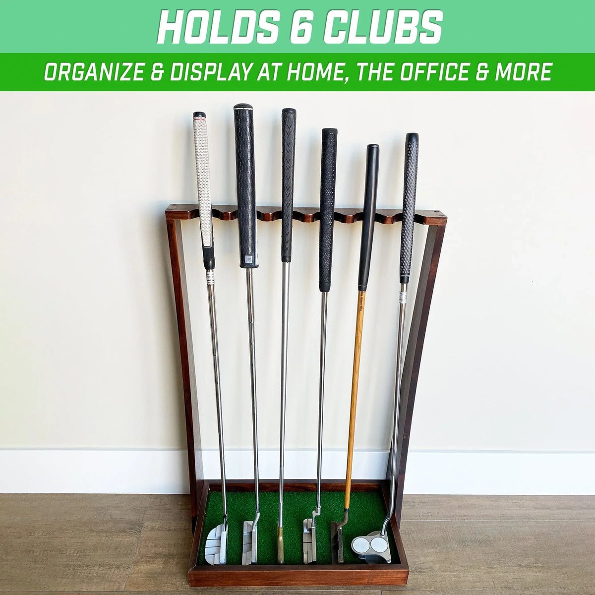 Premium Wooden Golf Putter Stand