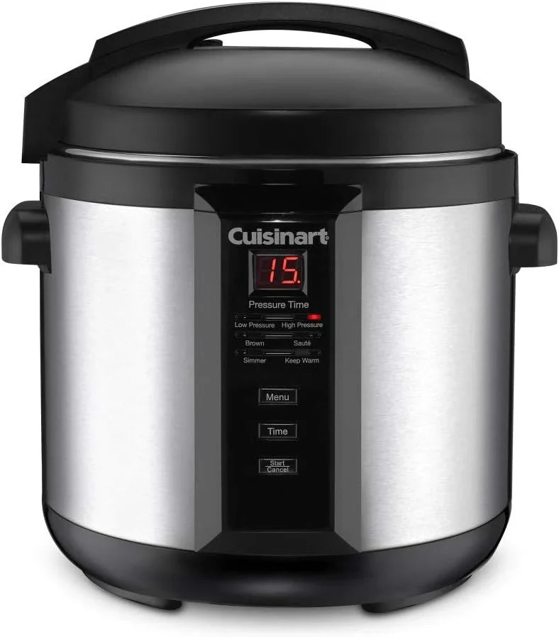 Cuisinart 6-Quart Electric Pressure Cooker, Stainless Steel, Digital Controls, Multi-Function, Model CPC-600N1