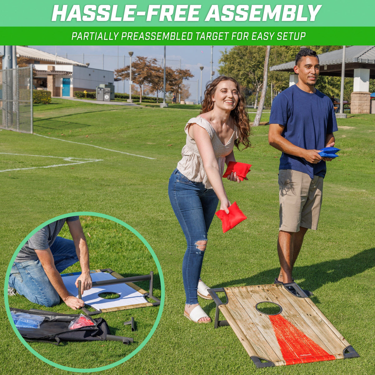 3' x 2' PVC Cornhole Set | Rustic