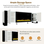 Contemporary TV Stand with Electric Fireplace - Fits TVs Up to 78 Inches