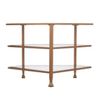 SEI Furniture Jensen Metal Corner TV Stand for Screens up to 33.25 inches