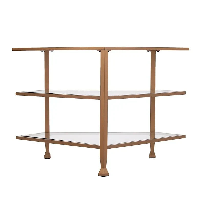 SEI Furniture Jensen Metal Corner TV Stand for Screens up to 33.25 inches