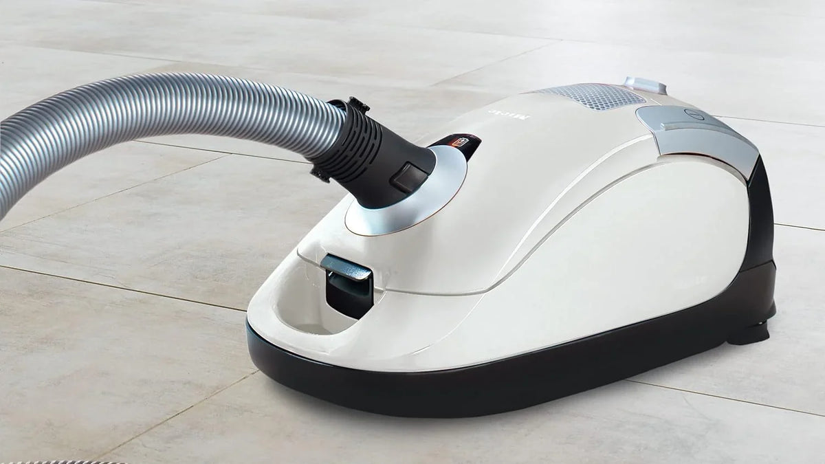 Pure Suction Powerline Canister Vacuum Cleaner, Lotus White