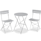 Best Choice Products 3-Piece Small Bistro Set, Folding Patio Furniture Set of 2 Chairs and Table - Black