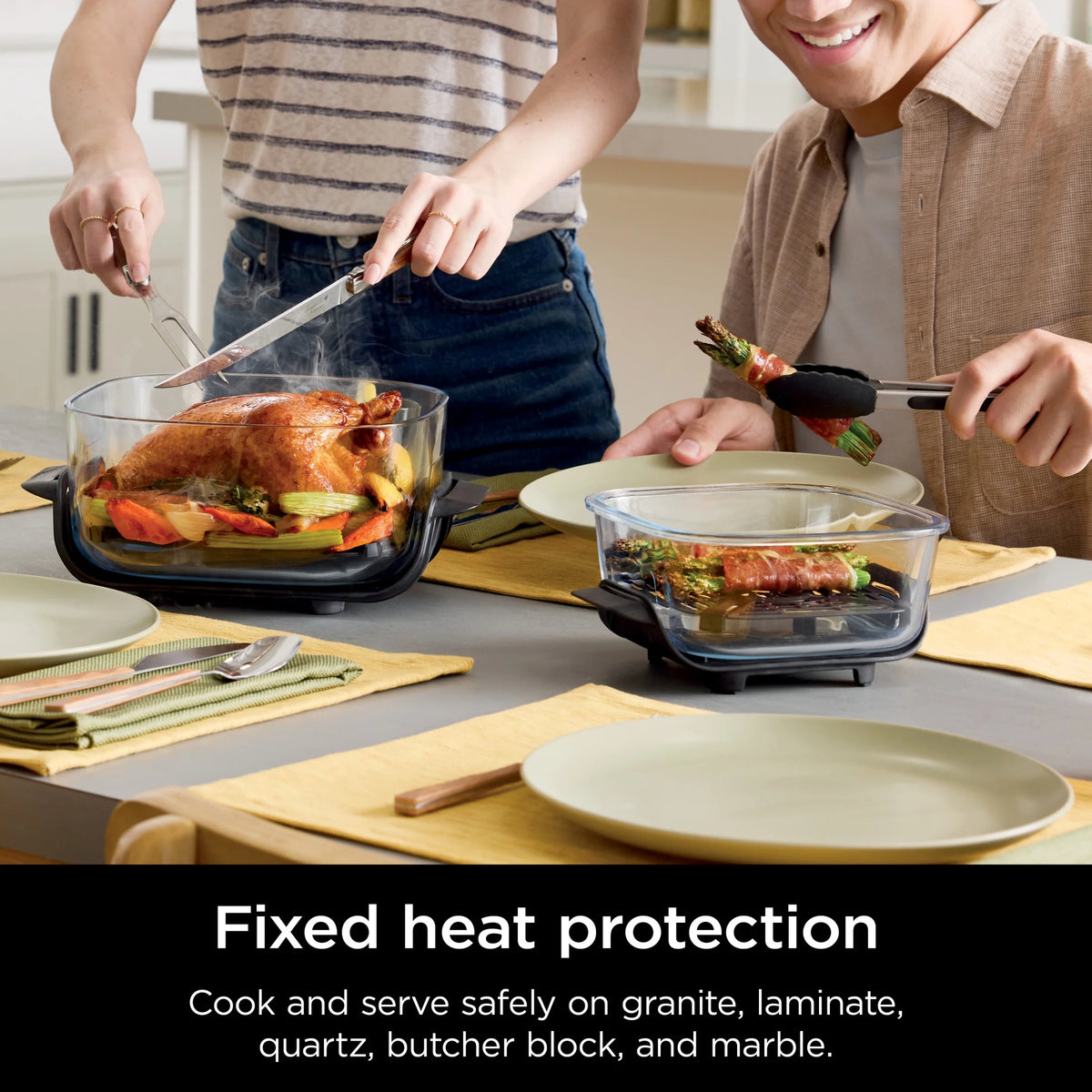 Ninja Crispi 4 - in - 1 Portable Glass Air Fryer Cooking System, 4 - Qt & 6 - Cup Containers, Cyberspace