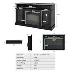 58" TV Console with 23" Fireplace Insert, Fireplace TV Stand for TVs up to 65 Inches, 1400W Electric Fireplace Heater