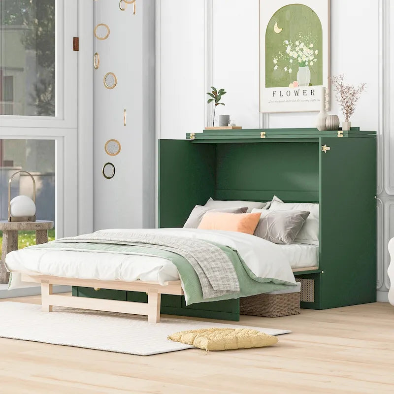 Nestfair Full-Size Murphy Bed with Spacious Drawers