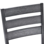 Set of 4 Slat Back Wooden Dining Chairs