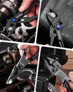 WORKPRO 4-Piece Mini Pliers Set with Pouch, Includes 4-Inch Plier Wrench & Slip Joint & Water Pump Pliers & 4.5-Inch Long Nose Slip Joint Plier, Adjustable Pliers/Pocket Plier/EDC Tool Gift for Man