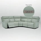 104" 3-Color Genuine Leather Power Reclining Sectional Sofa with Zero Gravity Feature, USB & USB-C Ports, and 2 Stationary Armless Chairs