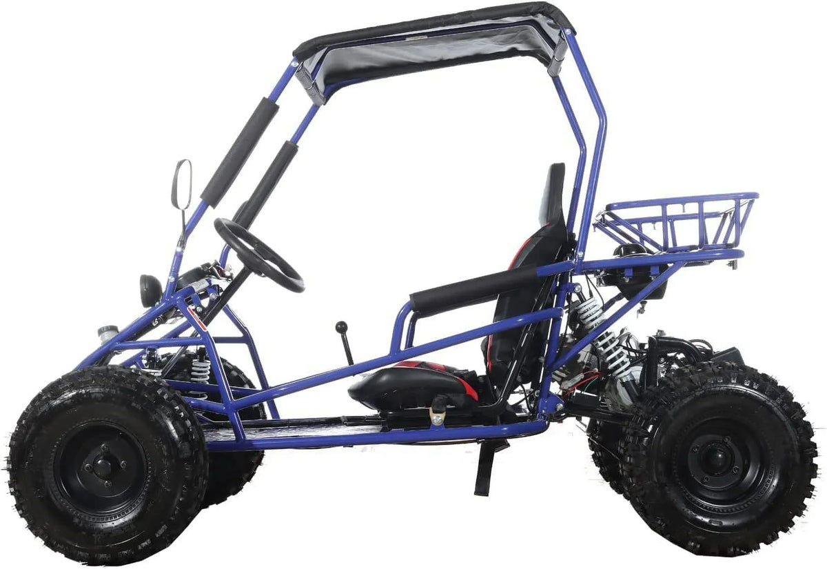X-Pro New Rover 125cc Gas Powered Go Kart 3 Semi-Automatic Transmission w/Reverse Big 18"/19" Wheels