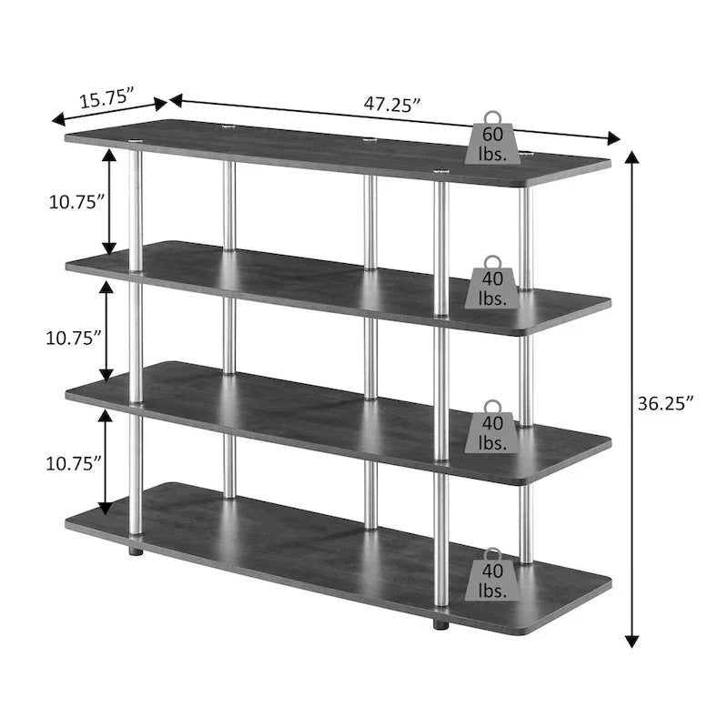 Convenience Concepts Designs2Go XL 55-Inch Highboy 4-Tier Television Stand