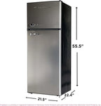 Frigidaire 2 Door Apartment Size Refrigerator Freezer Combo 7.5 cu ft Platinum Series Stainless