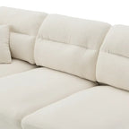 110-Inch L-Shaped 5-Seater Sectional Sofa with Removable Ottoman, Cloud Chenille Fabric, and 5 Cushions