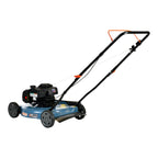 SENIX Gas Lawn Mower, 20-Inch, 125 cc 4-Cycle Briggs & Stratton Engine, Push Lawnmower with Side Discharge, 3-Position Height Adjustment, LSPG-L2, Blue