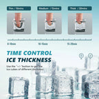 EUHOMY 14'' Cube Ice Compact Ice Maker Selectable Ice Thickness with Water Bucket