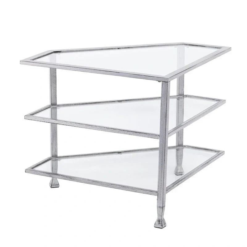 SEI Furniture Jensen Metal Corner TV Stand for Screens up to 33.25 inches