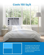 Garvee 5000 BTU Window Air Conditioner, Fast Cooling for Rooms up to 150 Sq. Ft, Window Ac Unit with 7 Level