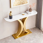 Contemporary Console Table with Elegant Design, Metal Frame, and Adjustable Foot Pads for Entryway