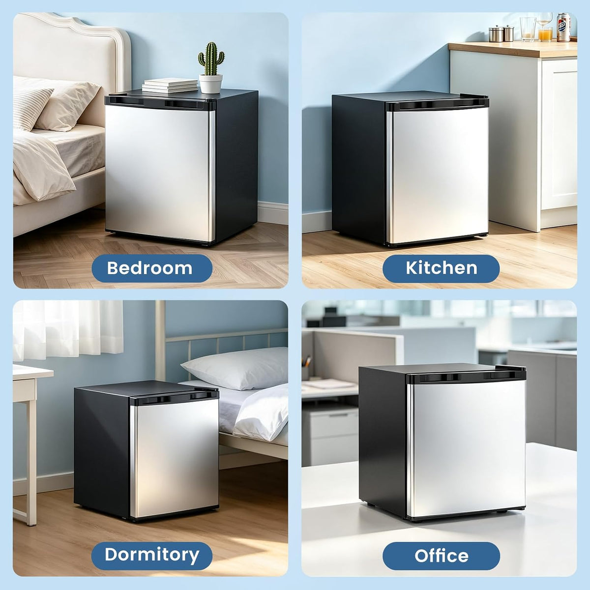 Kismile 1.3 Cu.Ft Mini Fridge, Single Door Compact Refrigerator RE5836