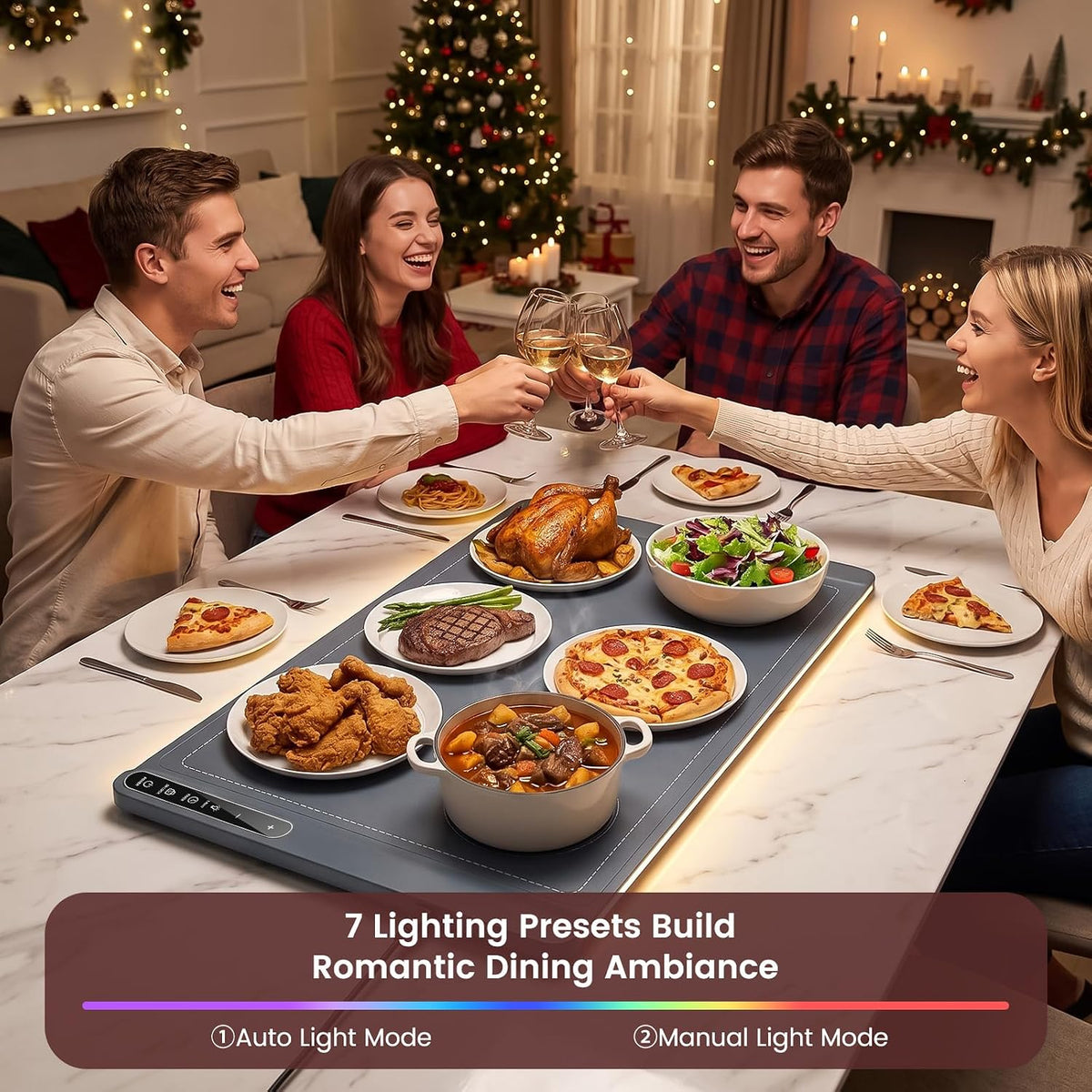 Kismile Rollable Silicone Warming Tray with LED Display WB2968