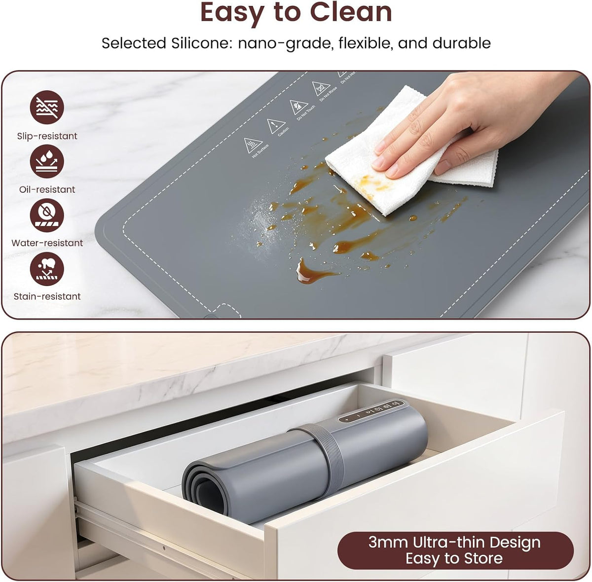 Kismile Rollable Silicone Warming Tray with LED Display WB2968