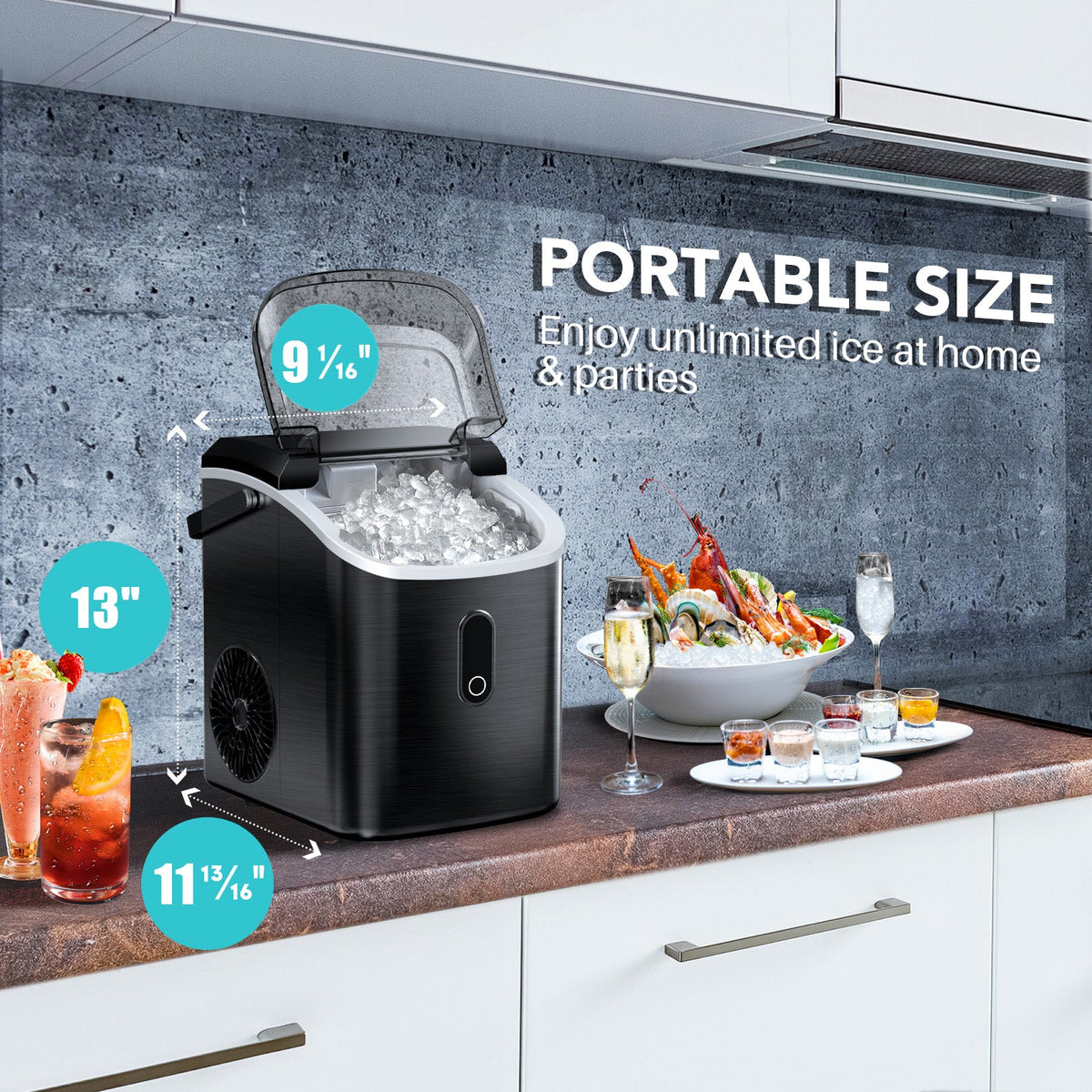 Nugget Pebble Ice Maker Countertop Z5815NH