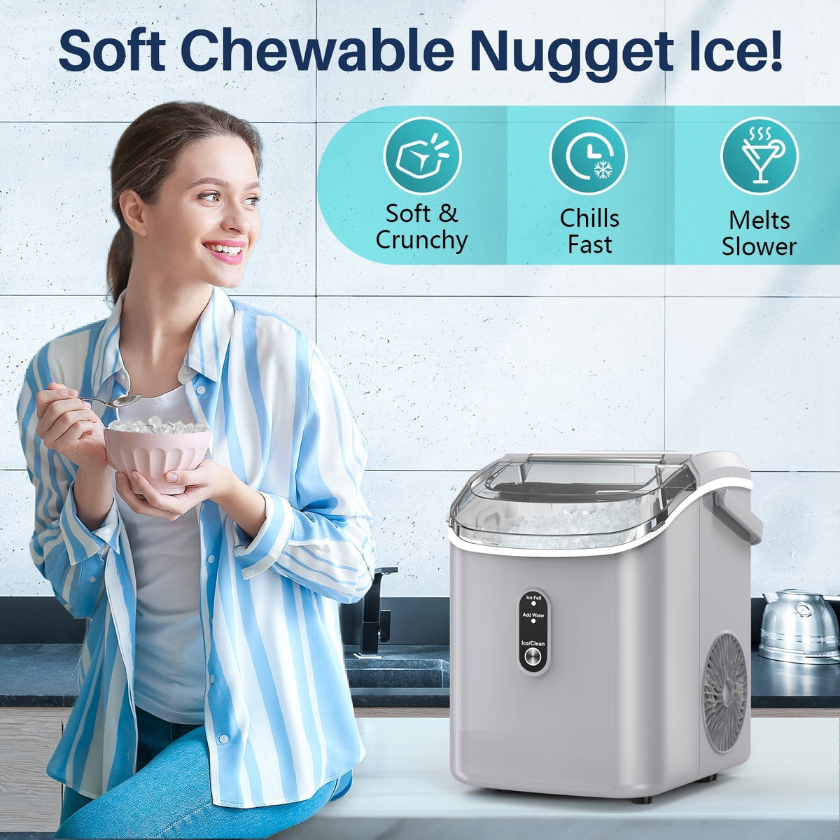 Nugget Pebble Ice Maker Countertop Z5815NH
